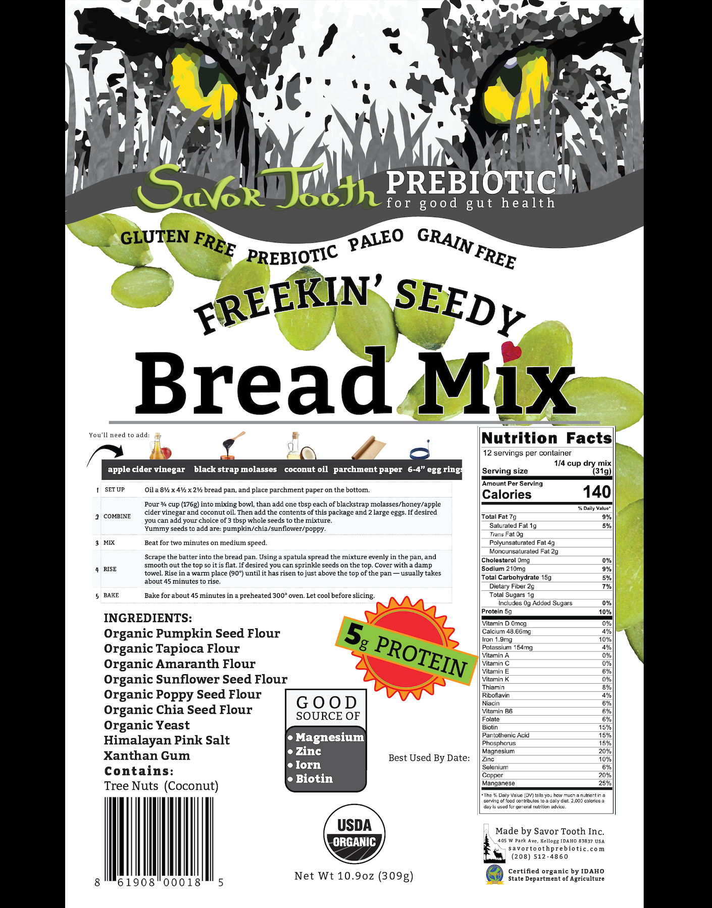 Organic Freekin Seedy Bread Mix
