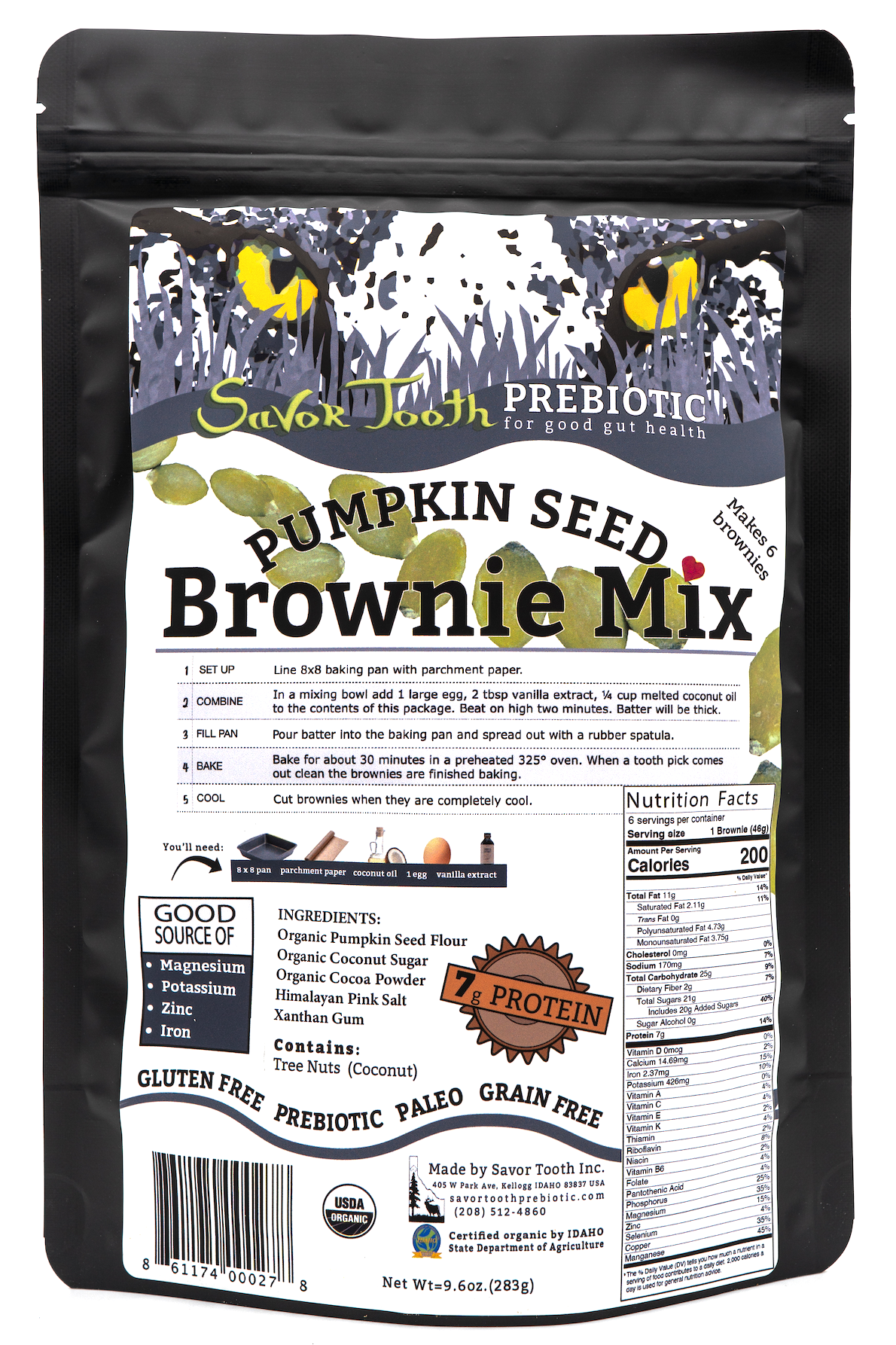 Organic Pumpkin Seed Brownie Mix