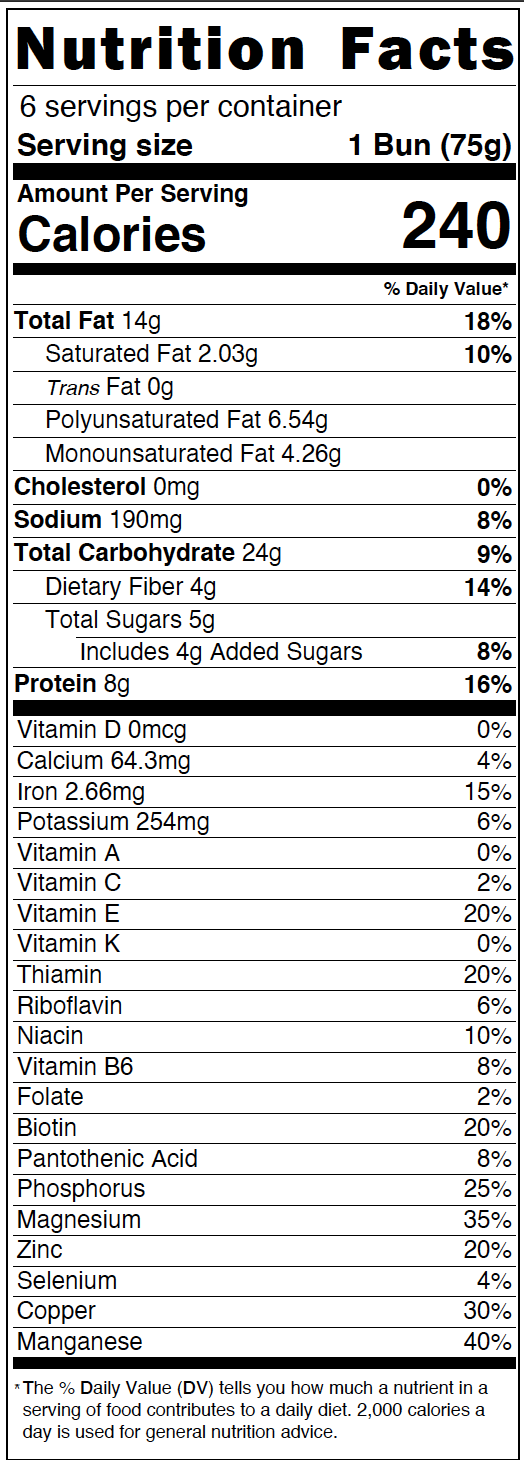 Organic Pumpkin Seed NICE BUN MIX