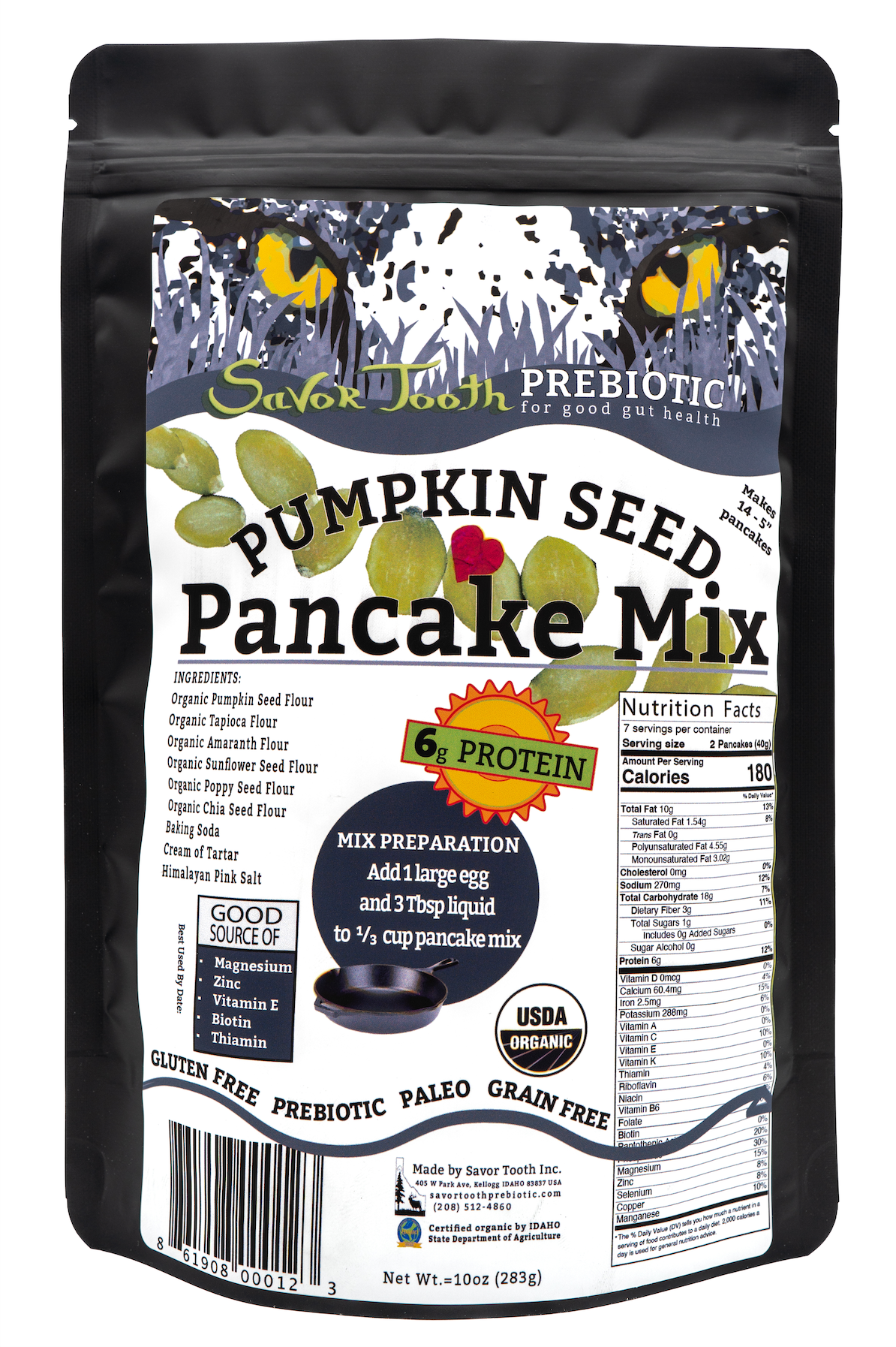 Organic Pumpkin Seed PANCAKE MIX